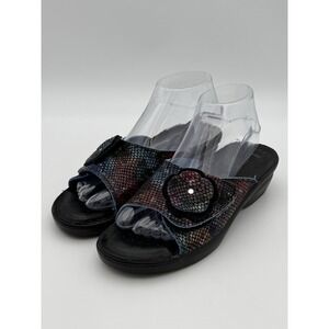 Women's Flexus Spring Step Fabia Slide Multicolor Snakeskin  Size 39/8.5 US